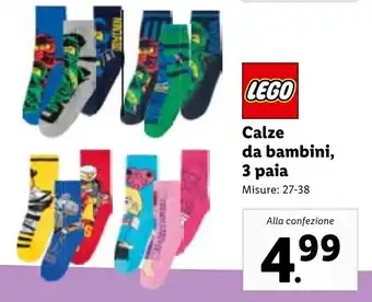 Lidl LEGO Calze da bambini, 3 paia offerta