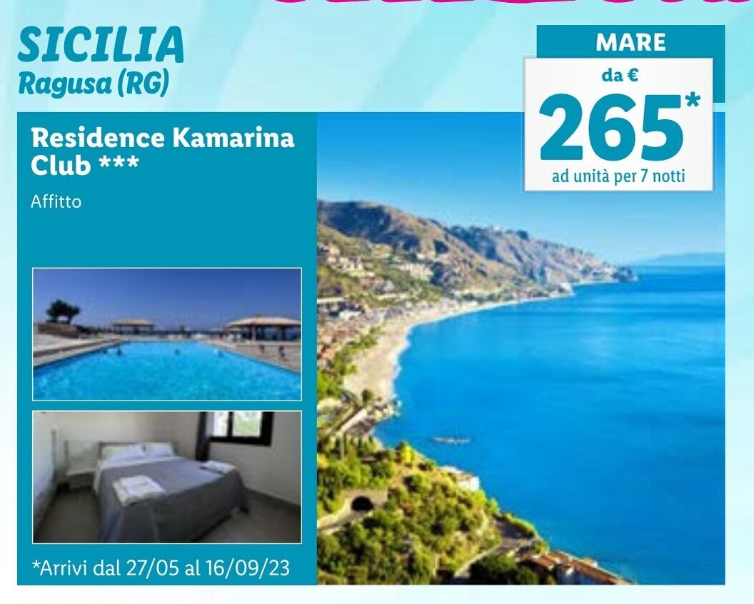 Lidl Residence Kamarina Club *** offerta