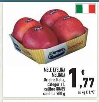 MELE EVELINA MELINDA Origine Italia, categoria I. calibro 80/85 conf. da 900 g