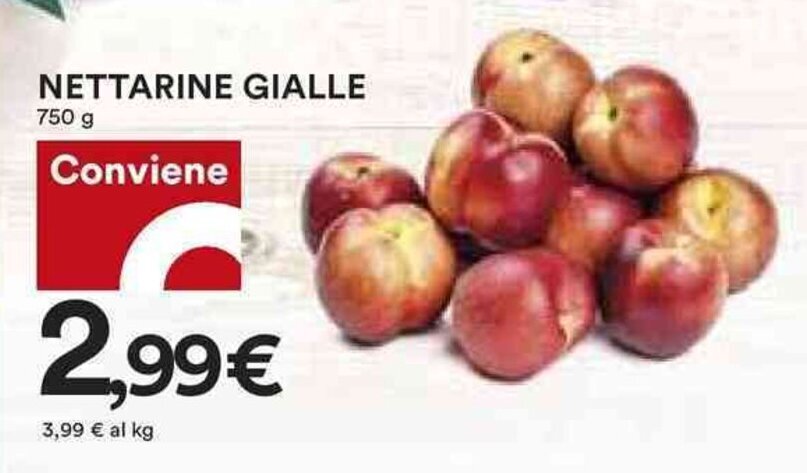 Coop NETTARINE GIALLE 750 g offerta