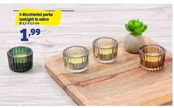 In'S Mercato 4 bicchieri porta tealight in vetro offerta