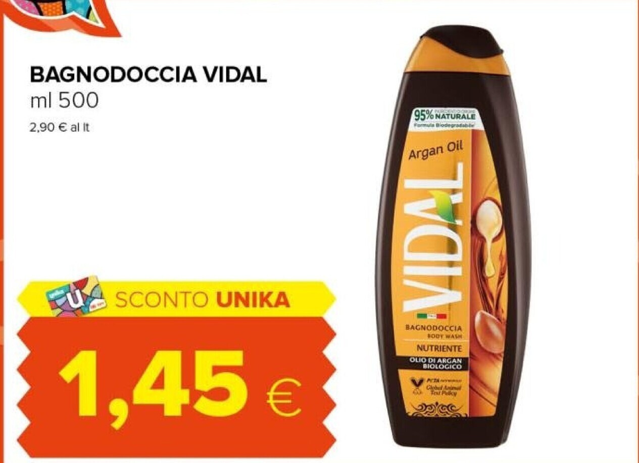 Tigre Vidal bagnodoccia offerta