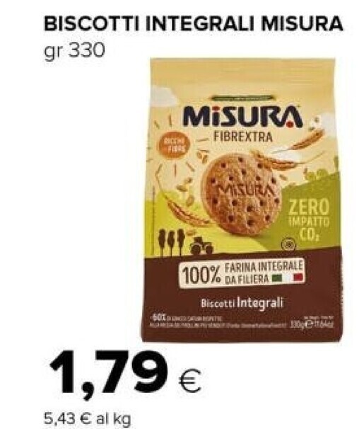 Tigre Misura biscotti integrali offerta