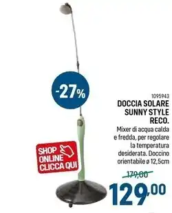 Doccia solare sunny style reco