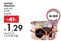 Bennet Perugina nuvole offerta