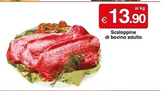 Scaloppine di bovino adulto