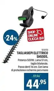 Tagliasiepi elettrico sh500s