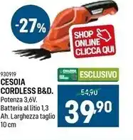 Black & decker cesoia cordless