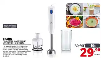Comet Braun frullatore a immersione multiquick 1 mq10.201m offerta