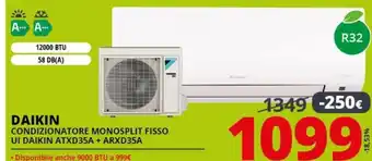 Comet Daikin condizionatore monosplit fisso ui atxd35a + arxd35a offerta