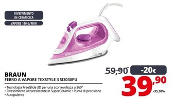 Braun ferro a vapore texstyle 3 si3030pu