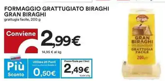 Coop FORMAGGIO GRATTUGIATO BIRAGHI GRAN BIRAGHI 200 g offerta