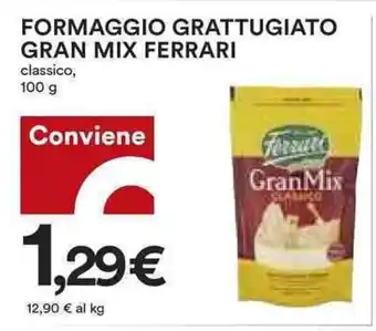 Coop FORMAGGIO GRATTUGIATO GRAN MIX FERRARI 100 g offerta