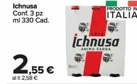 Carrefour Market Ichnusa conf. 3 pz offerta