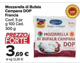 Carrefour Market Francia mozzarella di bufala campana dop offerta