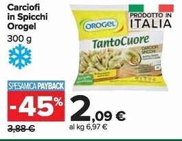 Carrefour Market Orogel carciofi in spicchi offerta