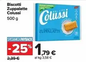 Carrefour Market Colussi biscotti zuppalatte offerta