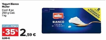 Carrefour Market Muller yogurt bianco offerta