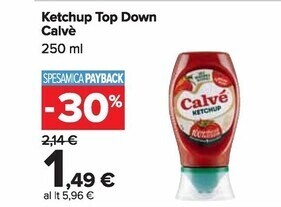 Carrefour Market Calvè ketchup top down offerta