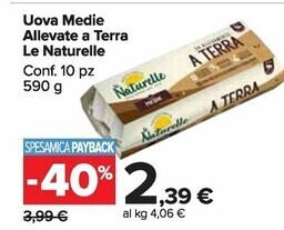 Carrefour Market Le naturelle uova medie allevate a terra offerta