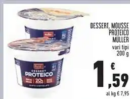 Conad Superstore Muller dessert, mousse proteico offerta