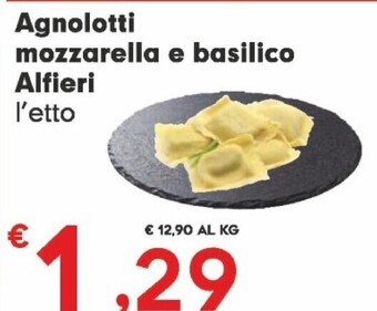 Despar Alfieri agnolotti mozzarella e basilico offerta