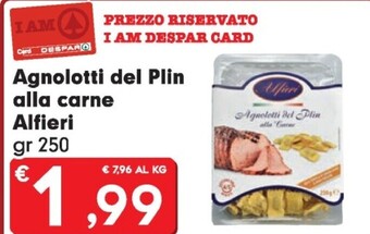 Despar Alfieri agnolotti del plin alla carne offerta