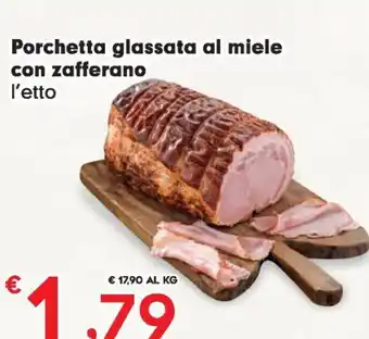 Porchetta glassata al miele con zafferano