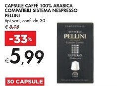 Bennet Pellini capsule caffè 100 % arabica compatibili sistema nespresso offerta
