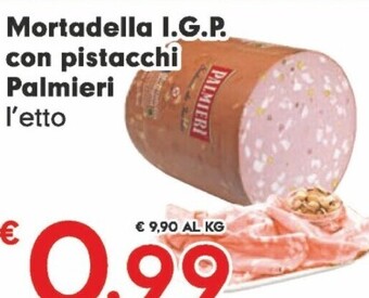 Despar Palmieri mortadella i.g.p con pistacchi offerta