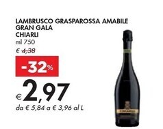 Chiarli lambrusco grasparossa amabile gran gala