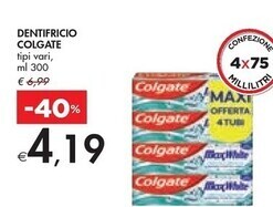 Bennet Colgate dentifricio offerta