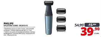Philips epilatore uomo - bg3015/15