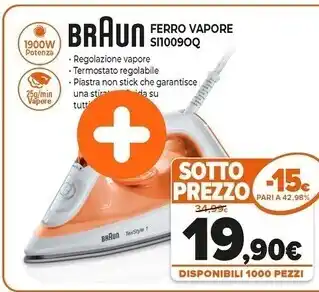 Expert Braun ferro vapore si1009oq offerta