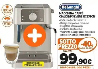 De longhi de’longhi stilosa ec235.cr manuale macchina per espresso 1 l