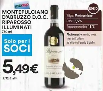 MONTEPULCIANO D'ABRUZZO D.O.C. RIPAROSSO ILLUMINATI 750 ml