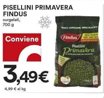 Coop PISELLINI PRIMAVERA FINDUS 700 g offerta