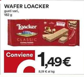 Coop WAFER LOACKER 182 g offerta
