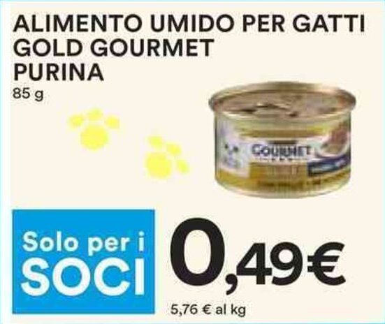 Coop ALIMENTO UMIDO PER GATTI GOLD GOURMET PURINA 85 g offerta