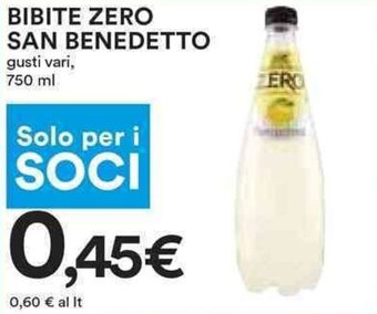 Coop BIBITE ZERO SAN BENEDETTO 750 ml offerta