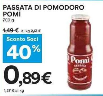 Coop PASSATA DI POMODORO POMÌ 700 g offerta