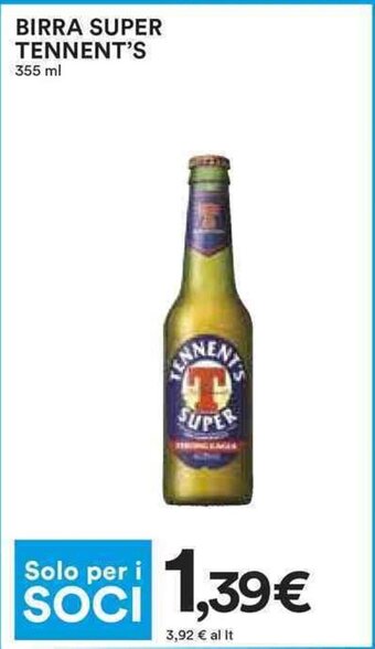 Coop BIRRA SUPER TENNENT'S 355 ml offerta