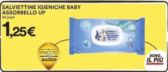 SALVIETTINE IGIENICHE BABY ASSORBELLO UP 64 pezzi