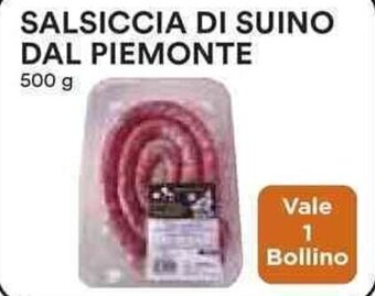 Coop SALSICCIA DI SUINO DAL PIEMONTE 500 g offerta