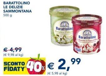 Esselunga BARATTOLINO LE DELIZIE SAMMONTANA 500 g offerta