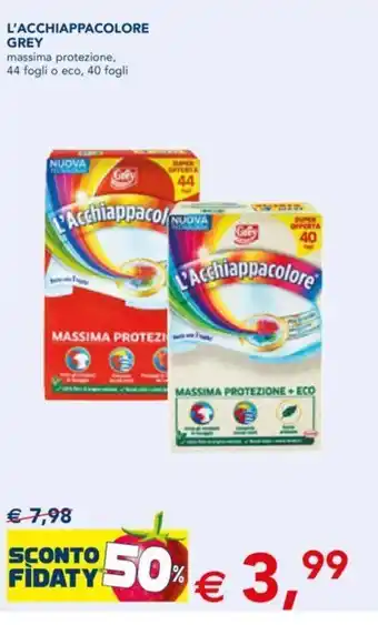 Esselunga L'ACCHIAPPACOLORE GREY massima protezione, 44 fogli o eco, 40 fogli offerta