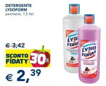 Esselunga DETERGENTE LYSOFORM pavimenti, 1,5 litri offerta