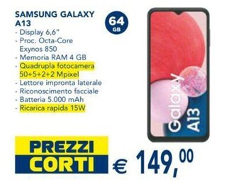 Esselunga SAMSUNG GALAXY A13 offerta