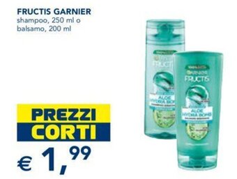 Esselunga FRUCTIS GARNIER shampoo, 250 ml o balsamo, 200 ml offerta