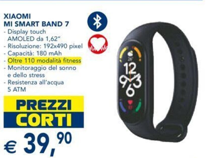 Esselunga XIAOMI MI SMART BAND 7 offerta